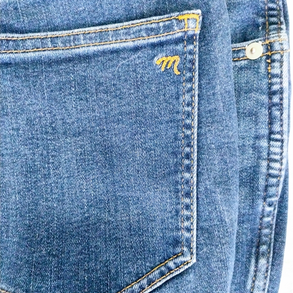 Madewell Blue Straight Leg 10" Highrise Jeans with Classic Indigo Tone - Picture 9 of 10